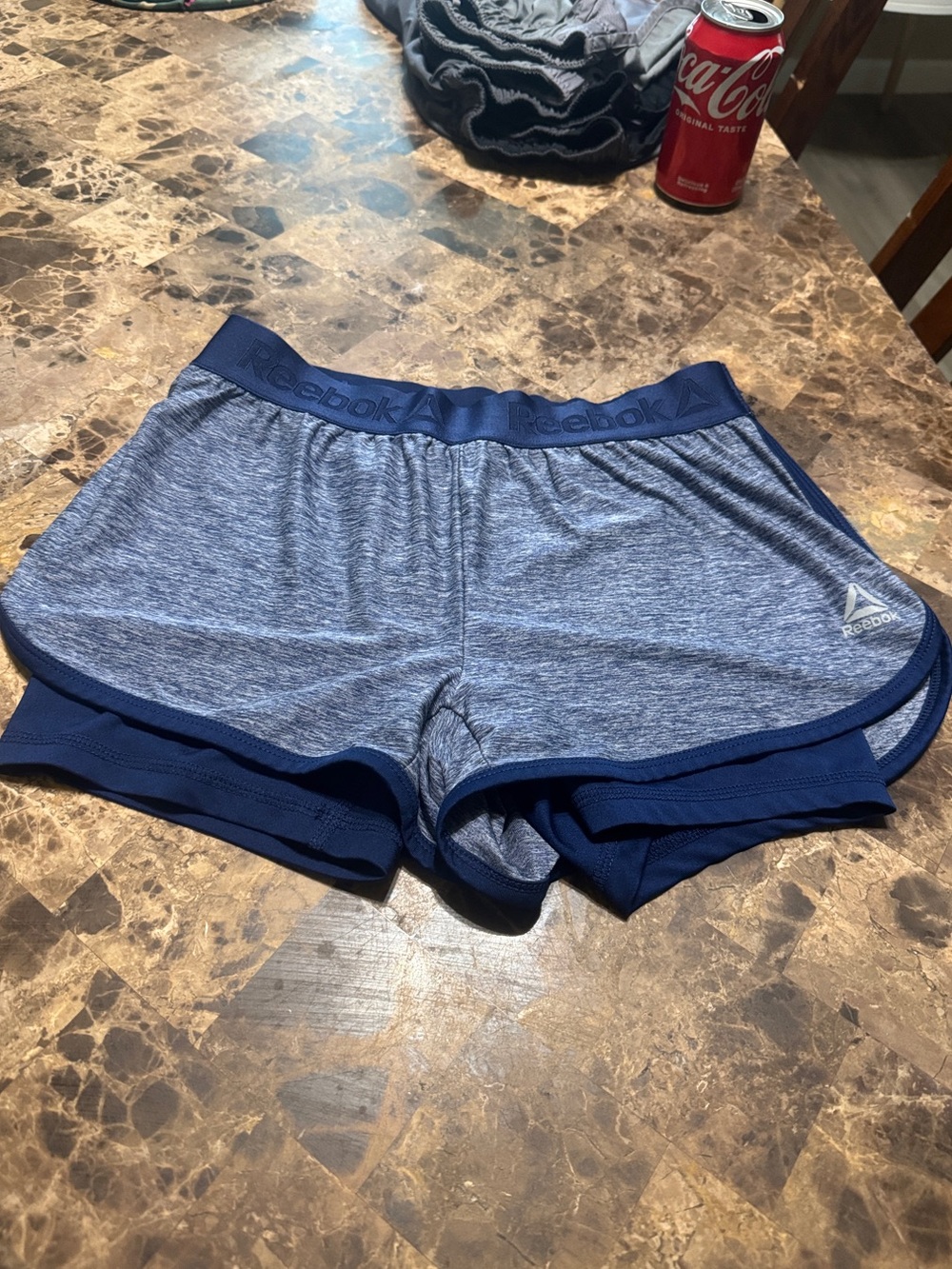 Reebok Women's Navy Heather Athletic Shorts